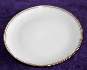 Eschenbach 6 Beilagenteller weiß m. abstraktem schwarz/goldenem Randdekor W6306 - Bild 1 von 3