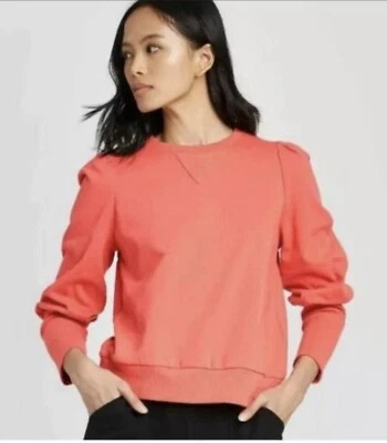 Women's sweatshirt Edwardian sleeves top classic style thksgiving rustic red XXL - Image 1 of 4