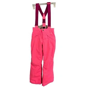 The North Face Girls Snowquest Suspender Pants Pink Size Medium  - Picture 1 of 6