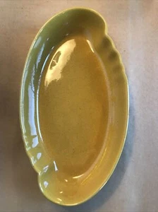 Vintage Frankoma # 205 Yellow Serving Bowl 10 3/4” Long X 6” Wide - Picture 1 of 12