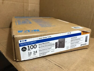 Centro de carga Eaton BRP12B100, interior, cubierta combinada, 12 espacios/20 polos, 100 am Foto 1 de 4