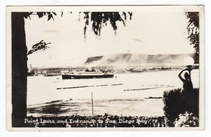c1950 RPPC SAN DIEGO CALIFORNIA STEAMSHIP POINT LOMA PANORAMIC OLD POSTCARD CA ! - Picture 1 of 2