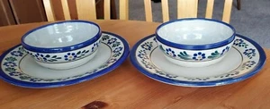 Juego de 4 platos de cena y cuencos de chile Capula Michoacán de Samuel Ruiz Reyes - Imagen 1 de 12