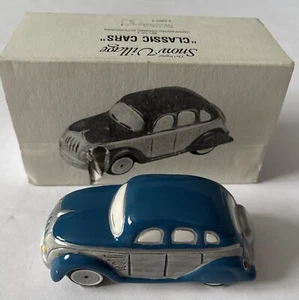 Department 56 Snow Village Oldtimer handbemalte Keramik #5457-7 blau! - Bild 1 von 12