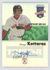 2008 TRISTAR PROjections Green Reflectives Auto /50 George Kottaras #130 Auto