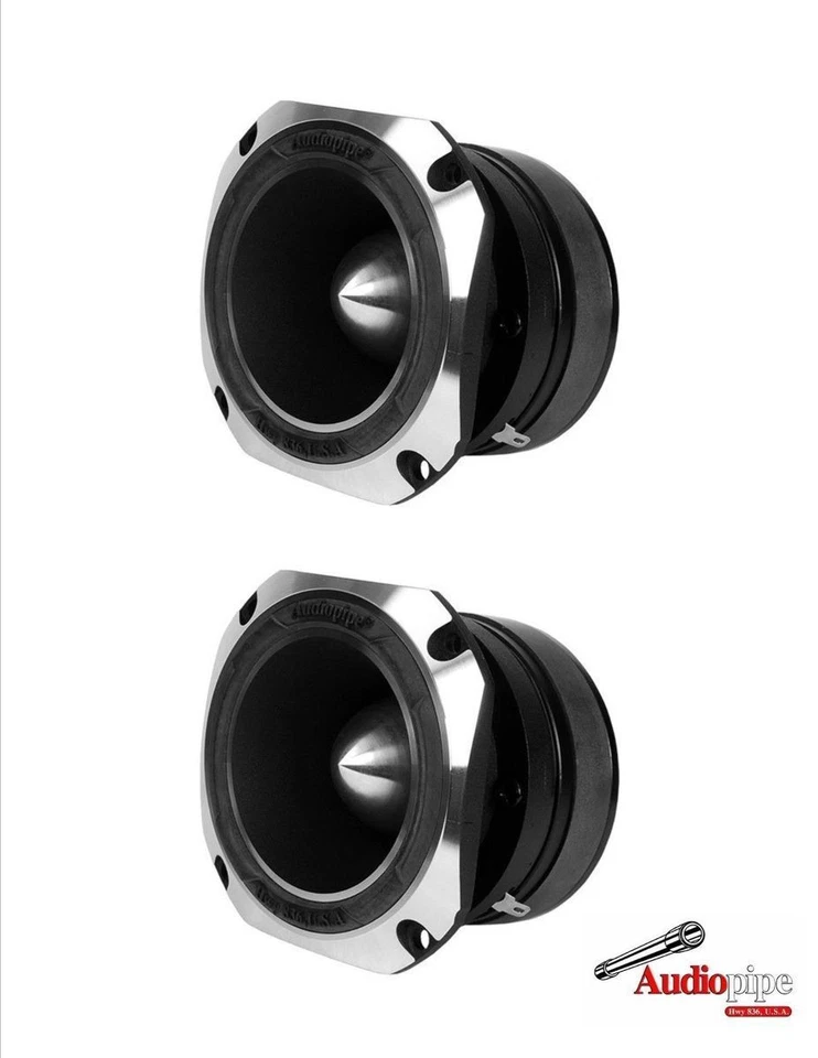1 Pair 2" 300 Watts Heavy Duty Titanium Super Tweeter Audiopipe ATR-4061 - Image 1 of 4