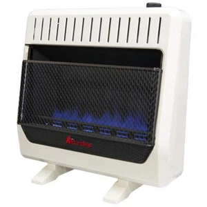 Blue Flame Heater 30,000 BTU Vent Free Dual Fuel (NG or LP) Base Feet T-Stat - Picture 1 of 11