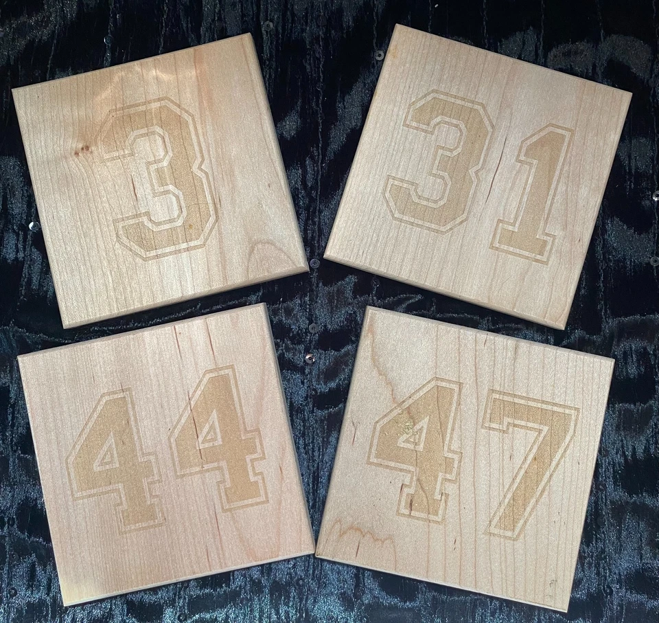 Set of Four Man Crates Atlanta Braves Wooden Coaster With Bottle Cap Opener  - Image 1 of 4
