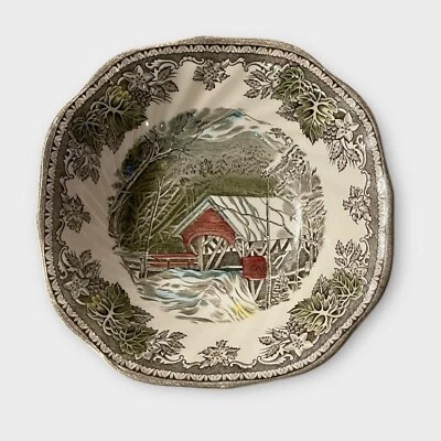 Vintage Johnson Bros The Friendly Village The Covered Bridge 6" Inglaterra - Imagem 1 de 3