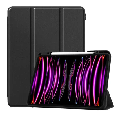 For iPad Pro 12.9 in Case (6th/5th/4th) Leather Stand Smart Cover Pencil Holder - Image 1 of 4