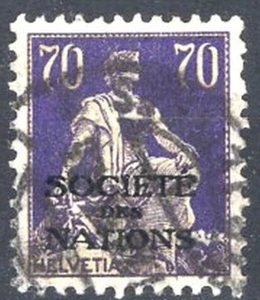 Switzerland 1924 Societe Des Nations Zumstein 22 Used CV €40 Lot 967 - Picture 1 of 2