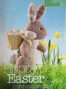 STRICKANLEITUNG Alan Dart Hoppy Osterhase Hase Korb Eier 34cm hoch DK - Bild 1 von 7