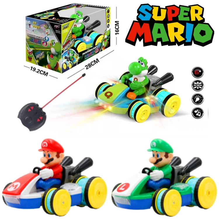 1pcs Super Mario Luigi Yoshi Remote Control RC Racing Car MarioKart Toy Kid Gift - image 1 of 4