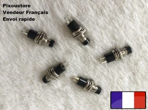 Mini Bouton Poussoir Interrupteur noir NC Pour Voiture maquette Lot a choix 7-45 - Picture 1 of 7