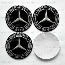 4 x Centre Cap STICKERS 65mm Mercedes Benz Wheel Logo Decal Badge MB Hub Caps