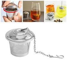 Carino Secchio infus. ACCIAIO Inossidabile Argento Ufficio Colino per tè erba 1 X