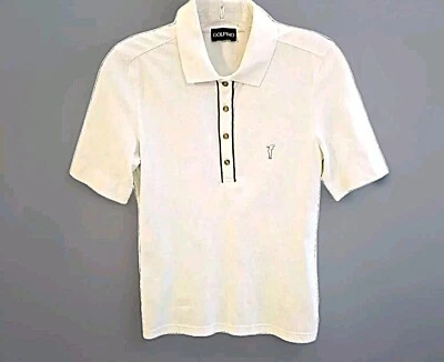 Golfino Ladies Short Sleeve Golf Polo Shirt Size 4 Cream Sun Protection NEW - Image 1 of 4