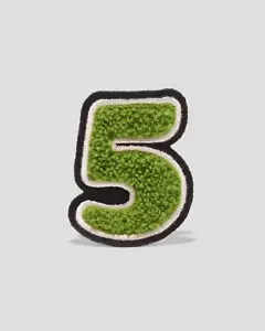 Marc Jacobs 5 Green Chenille Varsity Number Patch - Picture 1 of 1