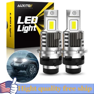 2pcs D4S LED Headlight Bulbs 120W 6000K Super White HID Xenon Conversion Kit H - Picture 1 of 15