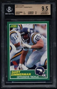 1989 SCORE #233 GARY ZIMMERMAN HOF BGS 9.5 (10,9.5,9.5,9) GEM MINT #8308271 - Picture 1 of 2