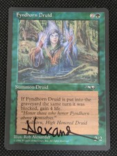 Fyndhorn Druid (Facing Front) *Signed by Rob Alexander* - Alliances MTG Card