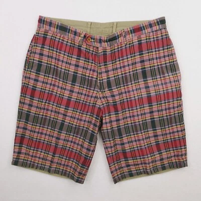 Pantalones Cortos Polo Ralph Lauren Para Hombre 36 Rojo Verde Lona a Cuadros Reversible Chino Preppy Foto 1 de 4