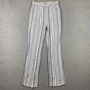 Lauren Conrad Blue and White Stiped Pull On Pants Nautical Size XS 100% Cotton - Picture 1 of 10