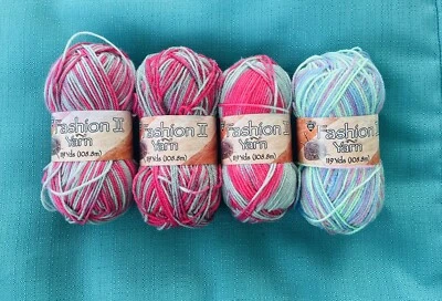 Nicole Fashion II  YARN  - 3 Skeins New + 1 Skein Different Color New - Image 1 of 3