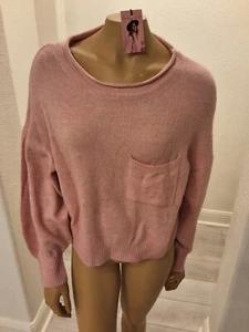 Sincerely Jules Womens NEW Long Sleeve Rounded folded over neckline S Sweater - Picture 1 of 9