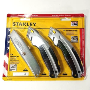 Stanley Fat Max Retractable Utility Carpet Box Cutter Knife Set (3-Pack) - Picture 1 of 4