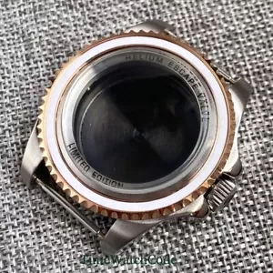 43mm Watch Case Accessories for NH35 NH36 PT5000 Miyota8215 Rose Gold Bezel 316L - Picture 1 of 8
