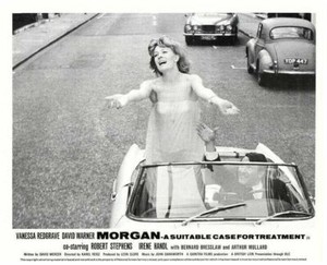Morgan Original Lobby Card Robert Stephens Vanessa Redgrave standing in car 1966