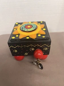Enchanted Wooden Trinket Box 3D Style With Charms - Picture 1 of 11
