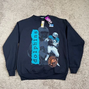 NWT Vintage Miami Dolphins Salem Sweatshirt Crewneck Size Medium 90s NFL - Picture 1 of 7