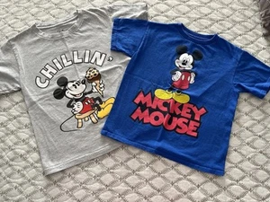 Boys Lot Of 2 Mickey Mouse Shirts - Picture 1 of 5