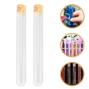 Tubos de tubo de ensayo de vidrio de fondo redondo de 10 piezas para botellas de muestra de laboratorio de plantas - Imagen 1 de 12