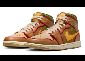 Nike Men's Air Jordan 1 Mid SE 'Cheeseburger' IB7403-224 NEW SZ 13 No Box Top - Picture 1 of 8