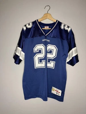 Camiseta De Colección Dallas Cowboys Juvenil XL Azul Blanco NFL Fútbol Emmitt Smith Años 90 Foto 1 de 4