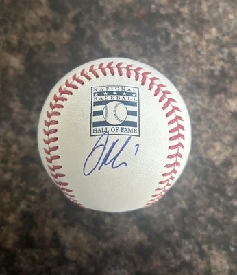 Joe Mauer Signed Autographed Hall of Fame Logo Baseball Minnesota Twins PSA/DNA - Image 1 of 3