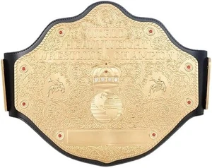 Big Gold 2mm Championship Title Belt Replica, World Heavyweight Wrestling Belt - Picture 1 of 6