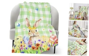 Fleece Throw Blanket Super Soft Warm Flannel Spring Easter All Season Use - Picture 1 of 8