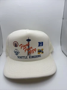 Vintage Speedway Mesh Trucker Hat NCAA Final Four 1989 Michigan Duke Illinois + - Picture 1 of 11
