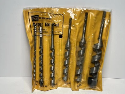 Juego de brocas de barrena Sears Craftsman de 1/4" a 1" 6 piezas 41722 ENVÍO GRATIS Foto 1 de 4
