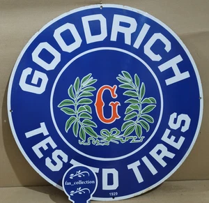 Goodrich Tested Tires Porzellan Emailschild 30 x 30 cm 1-seitig - Bild 1 von 5