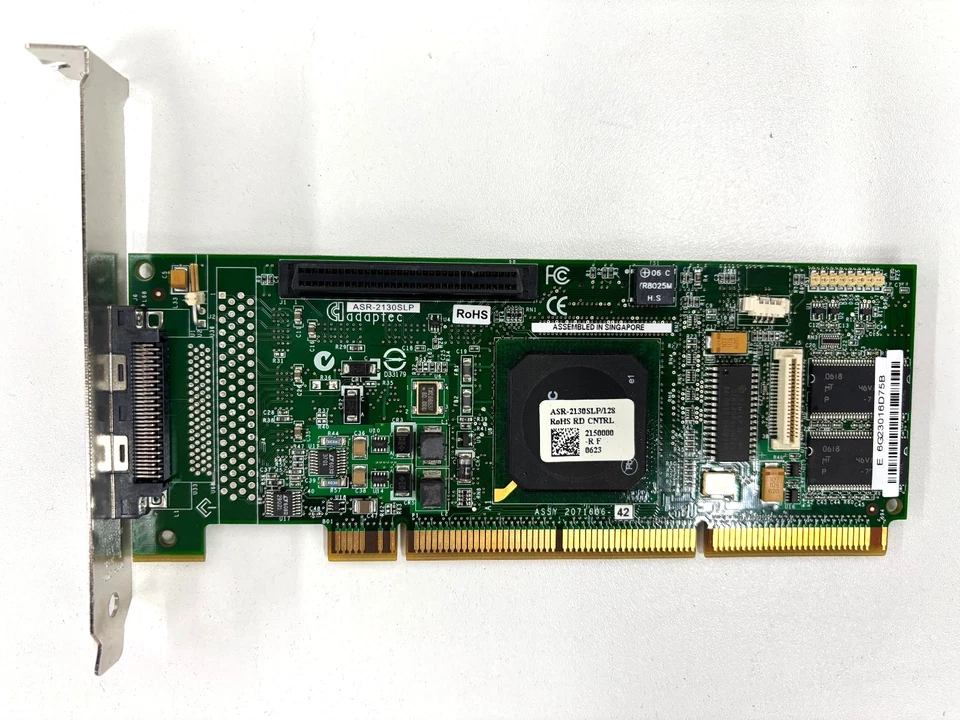 Adaptec ASR-2130SLP/128MB Ultra320 PCI-X SCSI 64-bit 133MHz 128MB Cache - Image 1 of 4