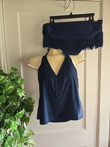 Jessica Simpson Damen Marineblau Bikini Tankini 2 Stück Set Medium - Bild 1 von 5