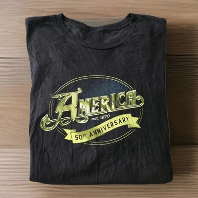 AMERICA Band Est 1970 50th Anniversary Cotton T Shirt Full SiZe S-5XL - Image 1 of 4