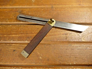 Vintage Stanley No. 25 Messing & Palisander gleitende T-Fase Vierkant 10" Zoll - Bild 1 von 10