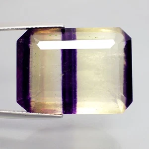 37.65 Ct Bi-Color Flourite Glittering (23 x 17) 100% Natural Octagon Gemstones - Picture 1 of 7