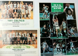Boston Globe 1980s CELTICS Insert Posters KEVIN McHALE LARRY BIRD ROBERT PARISH - Picture 1 of 8